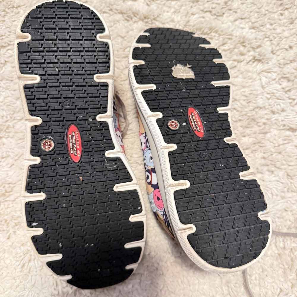 Skechers Work Women 9.5 Wide Dog Print Slip Resistant EH Sneakers 77248W GMLT - Picture 11 of 11